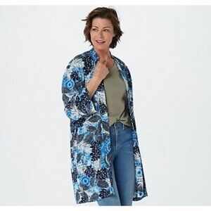 Attitudes by Renee Regular Printed Como Jersey Lounge Duste Tie Dye Tropics,L
